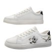 画像3:  Unisex rose and butterfly embroidery shoes sneakers  ユニセックス メンズ男女兼用ローズ＆バタフライ刺繍レザースニーカーシューズ  (3)