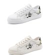 画像2:  Unisex rose and butterfly embroidery shoes sneakers  ユニセックス メンズ男女兼用ローズ＆バタフライ刺繍レザースニーカーシューズ  (2)