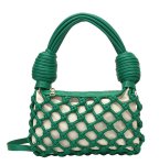 画像13: weaving hollow portable Messenger mesh bagTote Bag  Shoulder  bag　レザーメッシュキャットウォーク織りトートショルダーバッグバッグ (13)
