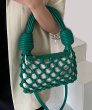 画像8: weaving hollow portable Messenger mesh bagTote Bag  Shoulder  bag　レザーメッシュキャットウォーク織りトートショルダーバッグバッグ (8)