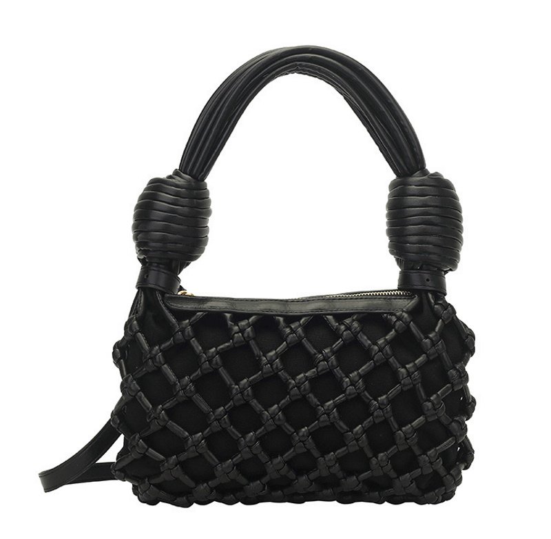 画像3: weaving hollow portable Messenger mesh bagTote Bag  Shoulder  bag レザーメッシュキャットウォーク織りトートショルダーバッグバッグ (3)