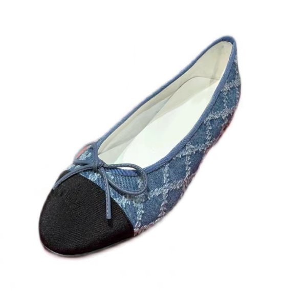 画像1: women's Small Fragrant Tweed Ballet Shallow Mouth Flat Shoes Pumps　ツイードバイカラーフラットパンプスバレーシューズ (1)