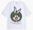 画像2: LUCKY×Bucks Bunny Print Tshirts 　ユニセックス男女兼用 LUCKY×バックスバニー半袖 Tシャツ (2)