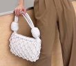 画像10: weaving hollow portable Messenger mesh bagTote Bag  Shoulder  bag　レザーメッシュキャットウォーク織りトートショルダーバッグバッグ (10)