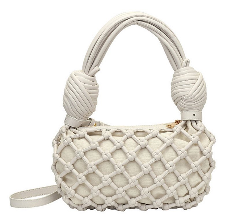 画像2: weaving hollow portable Messenger mesh bagTote Bag  Shoulder  bag レザーメッシュキャットウォーク織りトートショルダーバッグバッグ (2)