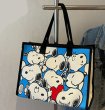 画像3: Snoopy Canvas Eco Tote Shoulder Bag　スヌーピーキャンバスエコトートショルダーバッグショッピングバッグ (3)