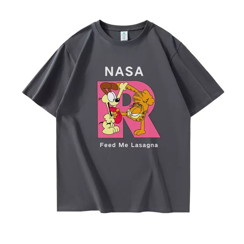 画像3: Garfield x Nasa Print Tshirts  ユニセックス男女兼用 ガーフィールド×ナサNASA半袖 Tシャツ (3)