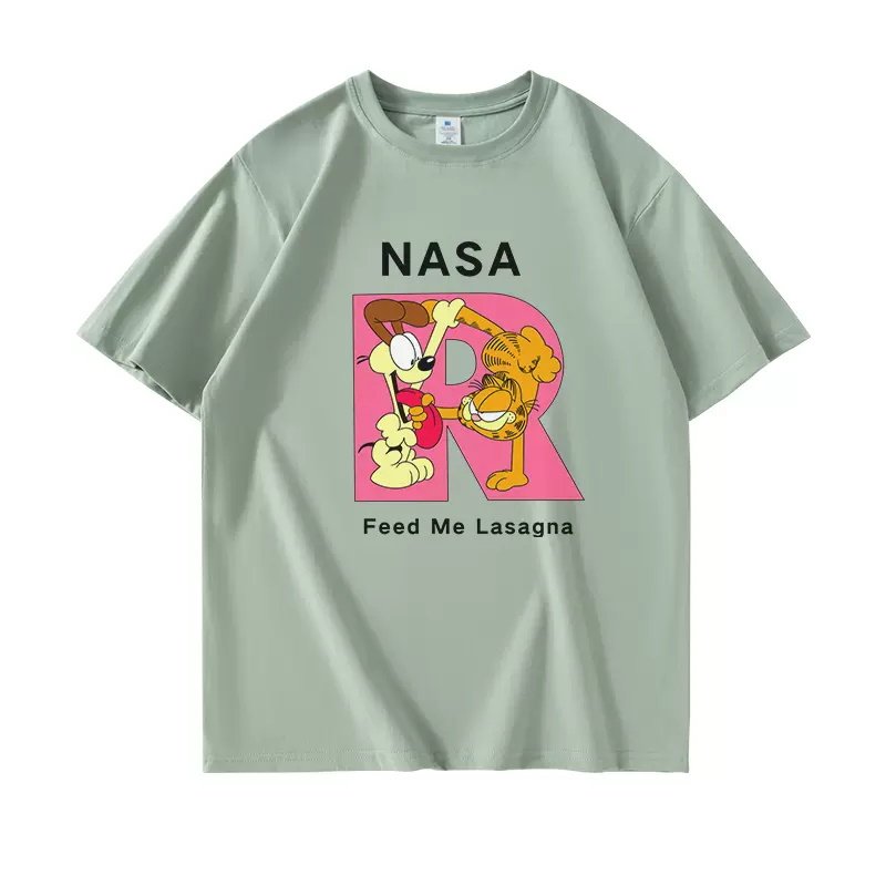 画像6: Garfield x Nasa Print Tshirts  ユニセックス男女兼用 ガーフィールド×ナサNASA半袖 Tシャツ (6)