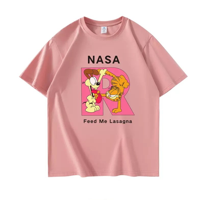 画像5: Garfield x Nasa Print Tshirts  ユニセックス男女兼用 ガーフィールド×ナサNASA半袖 Tシャツ (5)