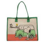 画像2: Snoopy Canvas Eco Tote Shoulder Bag　スヌーピーキャンバスエコトートショルダーバッグショッピングバッグ (2)