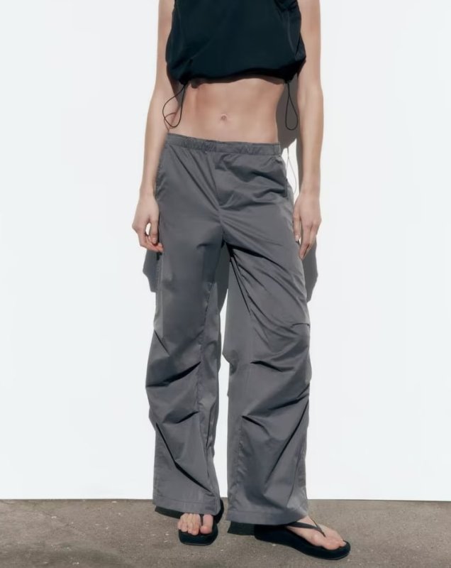 画像2: pleated straight loose trousers Pants  プリーツストレートルーズパンツ (2)