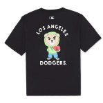 画像1: Unisex Fighting Bear x MLB Print Tshirts 　ユニセックス男女兼用MLB ファイティングベアプリント半袖 TシャツNYニューヨークヤンキース (1)