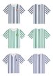 画像4: Unisex MLB stripe Print Tshirts 　ユニセックス男女兼用MLB ×ストライプ半袖 TシャツNYニューヨークヤンキース (4)