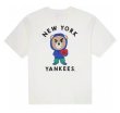 画像2: Unisex Fighting Bear x MLB Print Tshirts 　ユニセックス男女兼用MLB ファイティングベアプリント半袖 TシャツNYニューヨークヤンキース (2)