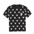 画像1: Unisex Heart x MLB Print Tshirts 　ユニセックス男女兼用ハート＆ロゴMLB NY半袖 Tシャツ (1)
