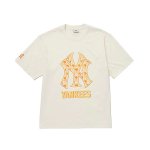 画像2: SALE セール Unisex MLB x monogram logo  Print Tshirts 　ユニセックス男女兼用MLB ×モノグラムロゴ半袖 TシャツNYニューヨークヤンキース (2)