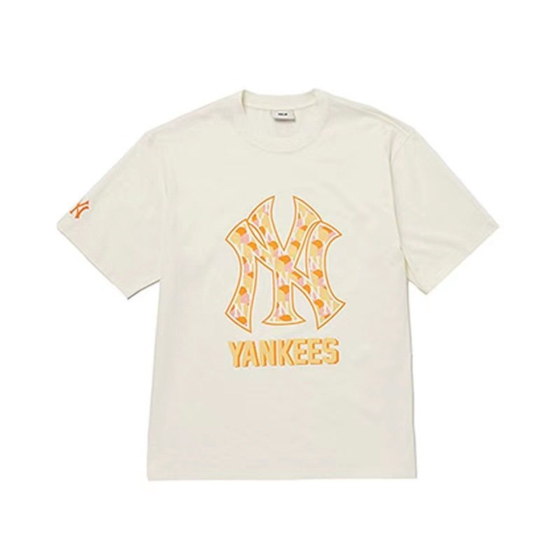 画像2: Unisex MLB x monogram logo  Print Tshirts 　ユニセックス男女兼用MLB ×モノグラムロゴ半袖 TシャツNYニューヨークヤンキース (2)