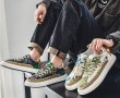 画像5:  Unisex plant paint slip-on sneakers   ユニセックス メンズ男女兼用ボタニカル植物ペイントスリッポンスニーカーシューズ  (5)