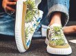 画像6:  Unisex plant paint slip-on sneakers   ユニセックス メンズ男女兼用ボタニカル植物ペイントスリッポンスニーカーシューズ  (6)