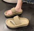 画像17: With asymmetrical rhinestones thick thong sandals slippers 　左右非対称ラインストーン付き 厚底トングサンダルレザーサンダル スリッパ (17)