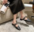 画像5: women's Pearl Strap Low Heel Flat Half Pumps Sandal Shoes　パールストラップローヒールフラットハーフパンプスサンダルシューズ (5)
