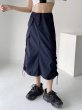 画像7: side drawstring pleated workwear skirt 　サイド絞り巾着立体バッグスカート (7)