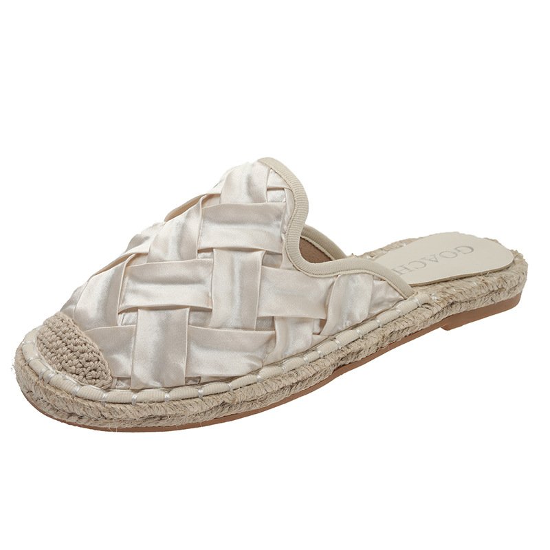 画像2: Women braided meshespadrilles sandals slippers  メッシュ編み込みエスパドリーユフラットサンダル  スリッパ (2)
