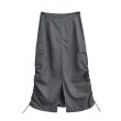 画像5: side drawstring pleated workwear skirt 　サイド絞り巾着立体バッグスカート (5)