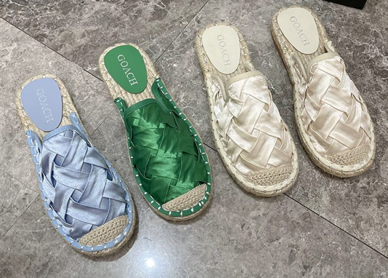 画像5: Women braided meshespadrilles sandals slippers  メッシュ編み込みエスパドリーユフラットサンダル  スリッパ (5)
