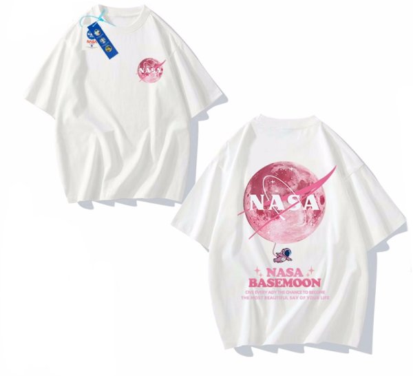 画像1: Unisex NASA x Earth x Astronaut Print Tshirts 　ユニセックス男女兼用NASAナサ×アース×宇宙飛行士半袖 Tシャツ　ファミリー (1)
