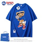 画像2: Nasa Tennis  Bear  Print T-shirt　ユニセックス 男女兼用 ナサ テニス ベア熊プリントTシャツ (2)