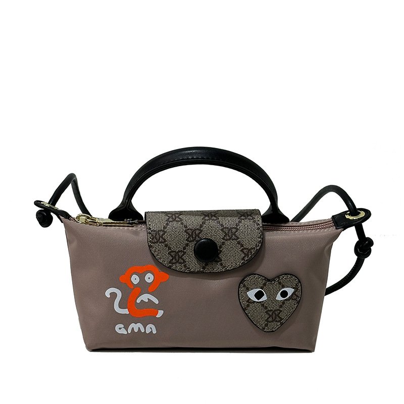 画像2: mini dumpling bag portable shoulder messenger small bag Tote  Shoulder  bag　ミニサイズHeart & Monkeyトートショルダーバッグ (2)