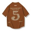 画像3: number 5 pattern Print T-shirt　ユニセックス 男女兼用 ナンバー5プリントTシャツ (3)