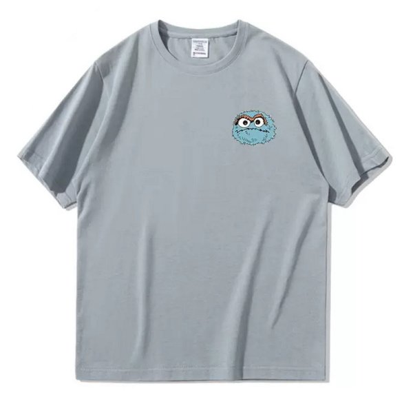 画像1: Cookie Monster One Point Print T-shirt　ユニセックス 男女兼用 クッキーモンスターワンポイントプリントTシャツ (1)