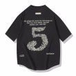 画像1: number 5 pattern Print T-shirt　ユニセックス 男女兼用 ナンバー5プリントTシャツ (1)