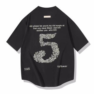 545 number logo print t-shirt ユニセックス男女兼用545