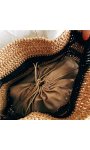 画像14: Striped Drawstring Tote Shoulder Basket Bag 2WAY bag 　ボーダー巾着トートショルダー籠かご２WAYバッグ (14)