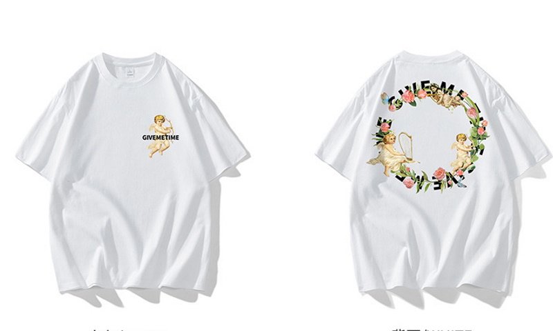 画像11: Unisex circle flower & angel Print Tshirts 　ユニセックス男女兼用サークルフラワー＆エンジェル半袖 Tシャツ　ファミリー (11)