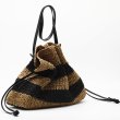 画像8: Striped Drawstring Tote Shoulder Basket Bag 2WAY bag 　ボーダー巾着トートショルダー籠かご２WAYバッグ (8)