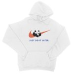 画像4: Panda hook off just do it later long Hoody sweatshirt   just do it later ロゴパンダポイント スウェットパーカー トレーナー 男女兼用 (4)