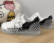 画像2:  Unisex Snoopy Family Leather Lace-up Sneakers　 ユニセックス 男女兼用スヌーピーファミリーレザーレースアップスニーカーシューズ (2)