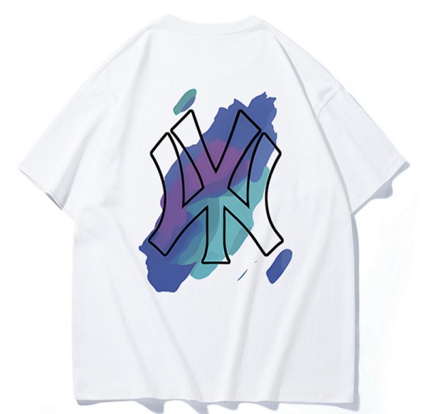 画像1: Unisex NY-NYC paint Tshirts 　ユニセックス男女兼用クラシックNYロゴプリント半袖Tシャツ (1)