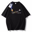 画像1: Unisex NASACAT×Colorful Broken Nike×Astronaut Print Tshirts 　ユニセックス男女兼用NASACAT×カラフルブロークンナイキ×宇宙飛行士プリント半袖Tシャツ (1)