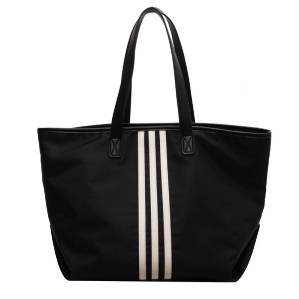 画像1: 3 lines large capacity tote shoulder bag Shopping bag 　男女兼用ユニセックス3本ラインラージキャパシティートートショルダーバッグ ショッピングバッグ (1)