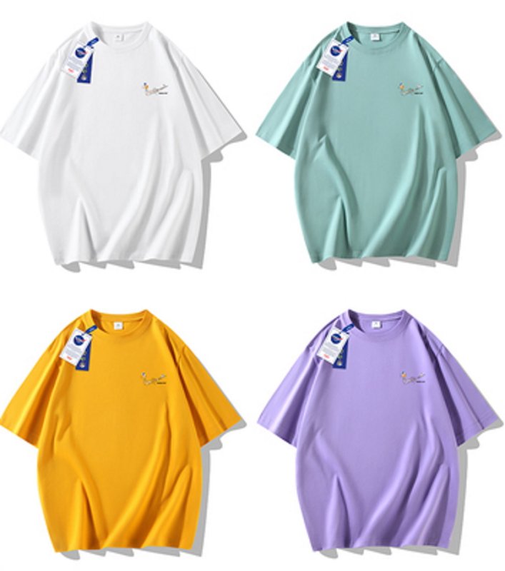 画像14: Unisex NASACAT×One Point Colorful Broke swoosh ×Astronaut Print Tshirts 　ユニセックス男女兼用NASACAT×ワンポイントカラフル ブロークン スウォッシュ×宇宙飛行士プリント半袖Tシャツ (14)