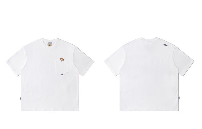 画像3: sloth one point paint Tshirts 　ユニセックス男女兼用ナマケモノワンポイントプリント半袖Tシャツ (3)