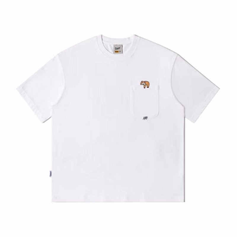 画像7: sloth one point paint Tshirts 　ユニセックス男女兼用ナマケモノワンポイントプリント半袖Tシャツ (7)