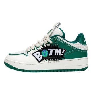 Denim & leather clover embroidery lace-up sneakers 男女兼用 Denim & leather clover embroidery lace-up sneakers 男女兼用