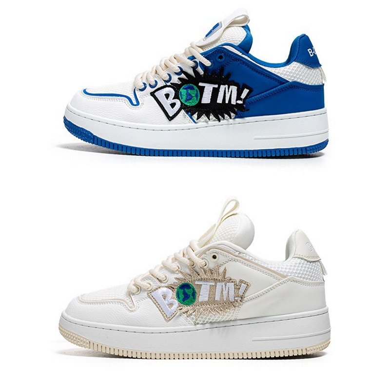 画像4: BOTM logo embroidery lace-up sneakers  男女兼用 ユニセックスBOTMロゴ刺繍レースアップスニーカー (4)