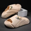 画像2: Men's Unisex Broken swoosh  sandal casual shoes  Flat Sandals slippers ブロークンスウォッシュ 厚底フリップフロップサンダルシャワーサンダル ビーチサンダル ユニセックス 男女兼用 スライドカジュアル シューズ (2)